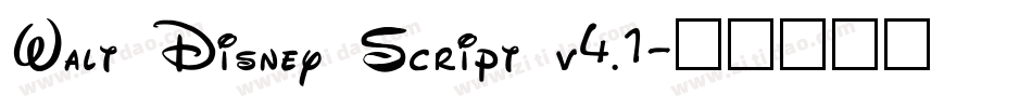 Walt Disney Script v4.1字体转换